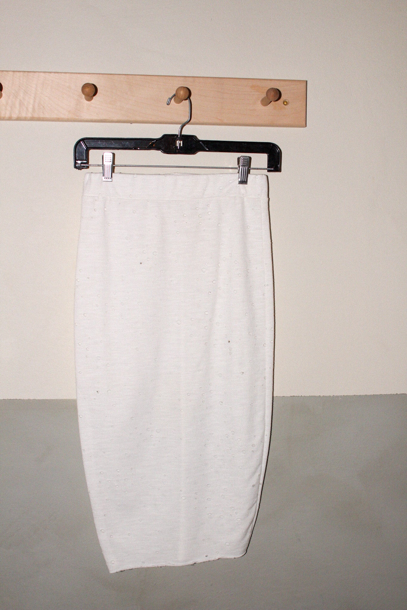 White Knit Pencil Skirt