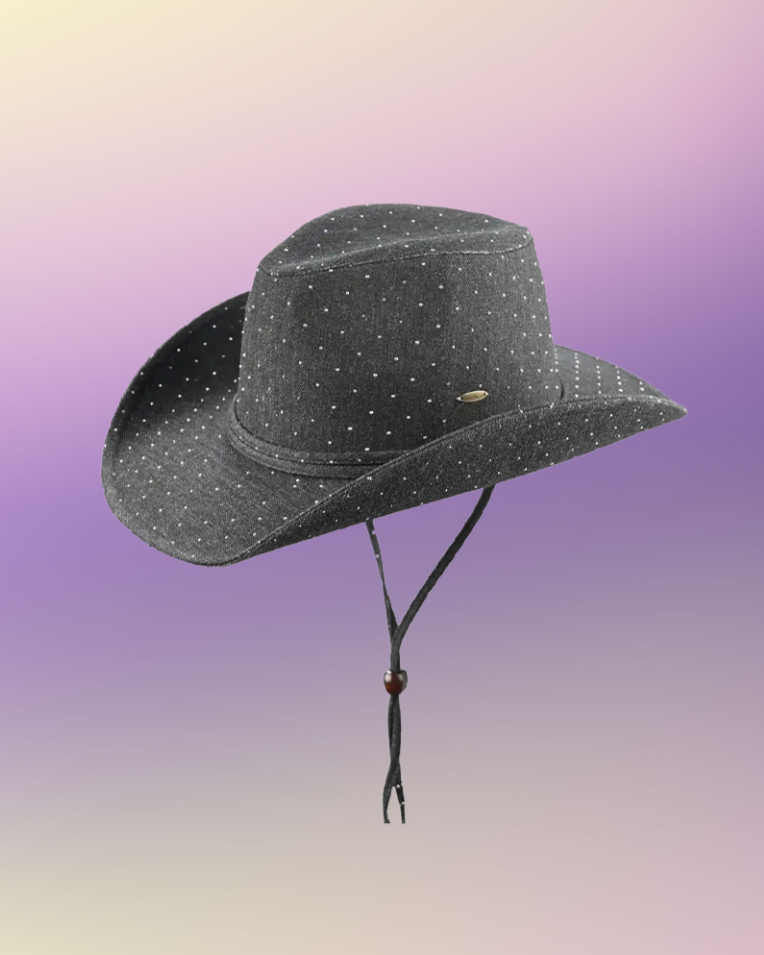 Rhinestone Denim Cowboy Hat