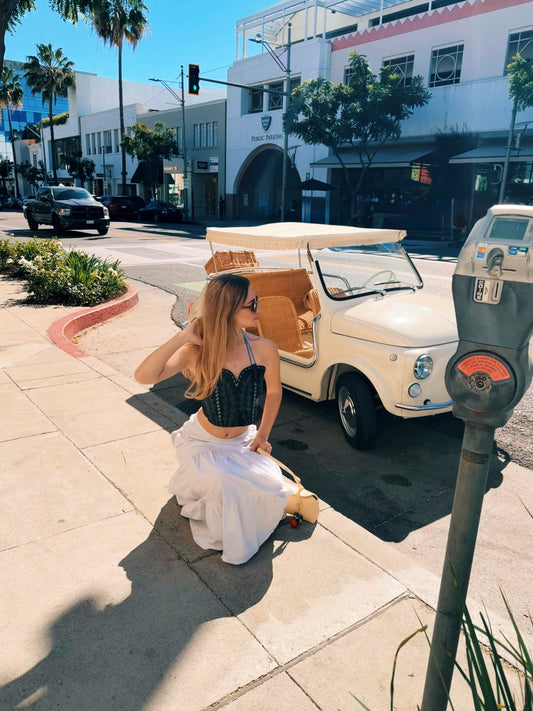 Black And Blue Cowboy Tie Boot Top