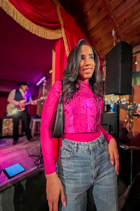 Fuchsia Cowboy Boot Top