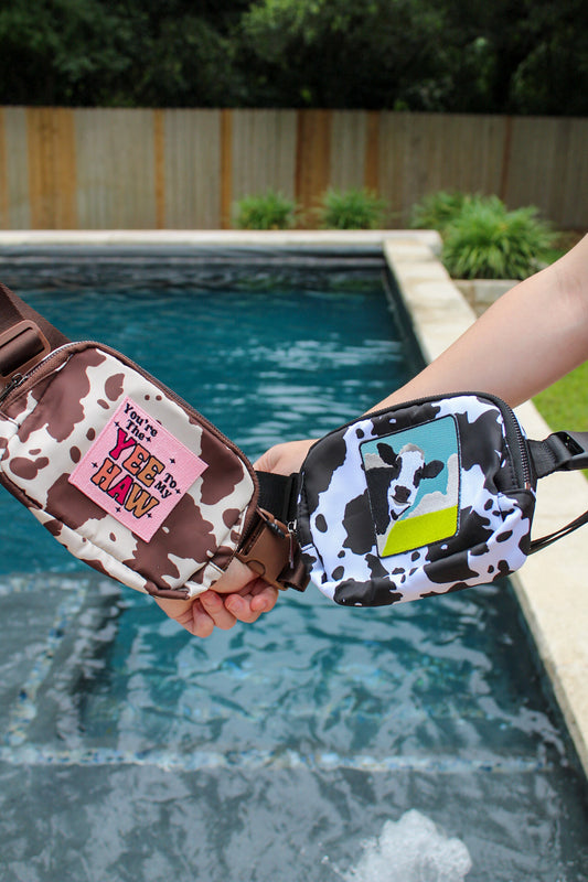 Cow Patch Belt Bags