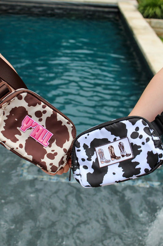 Cow Patch Belt Bags