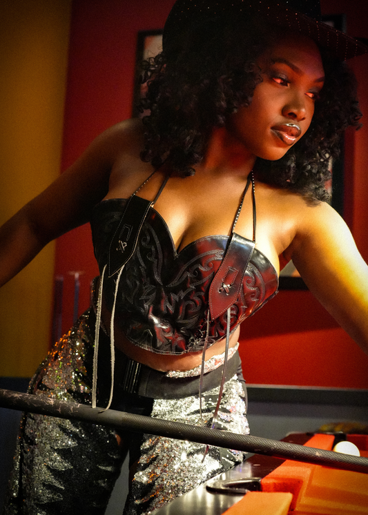 Black and Silver Sequins Chaps