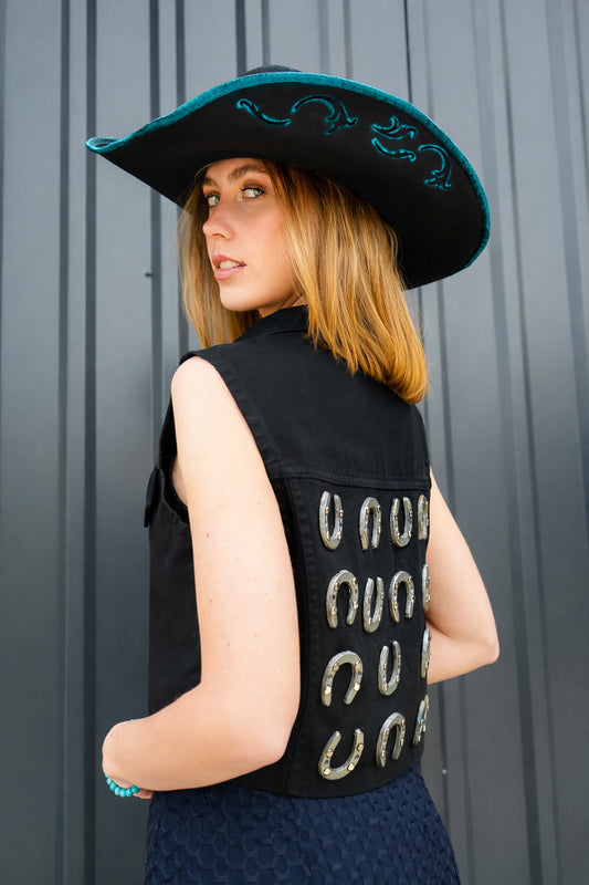 Horseshoe Black Vest
