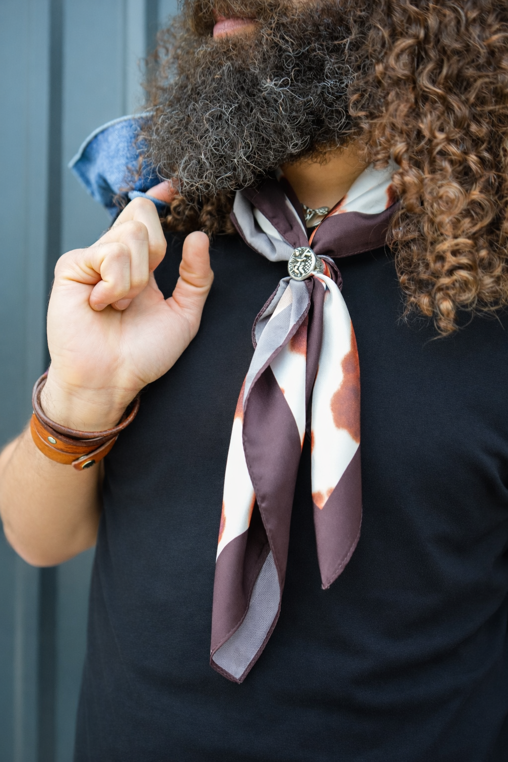 Cow Print Bandana Scarf