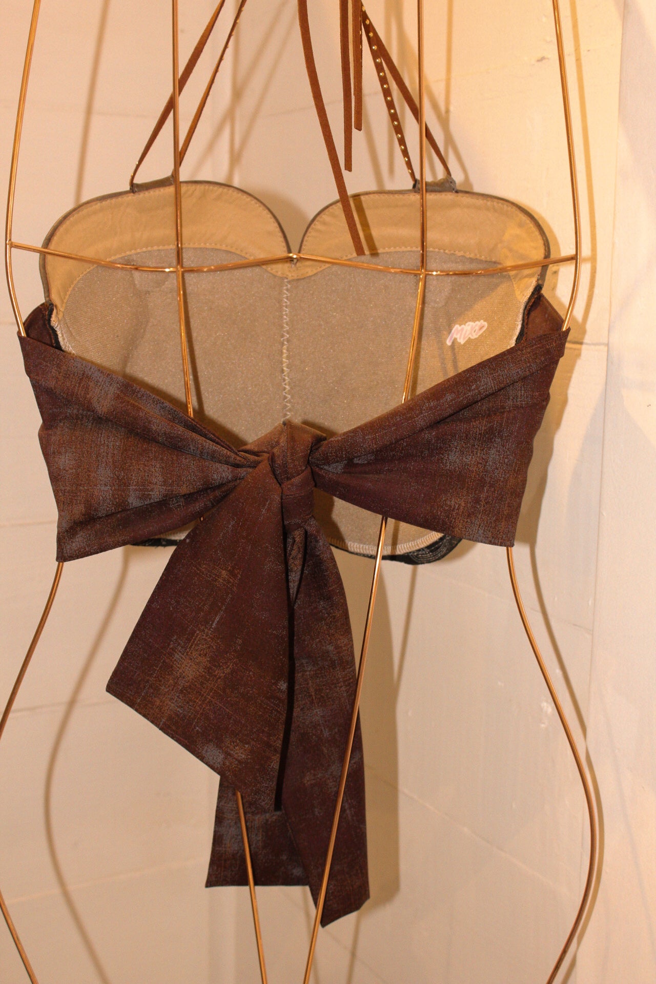 Brown Tie Cowboy Boot Top