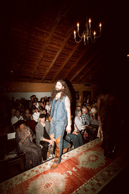Leather Panel Jeans