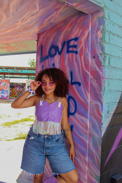 The Dolly One Panel Cowboy Boot Top