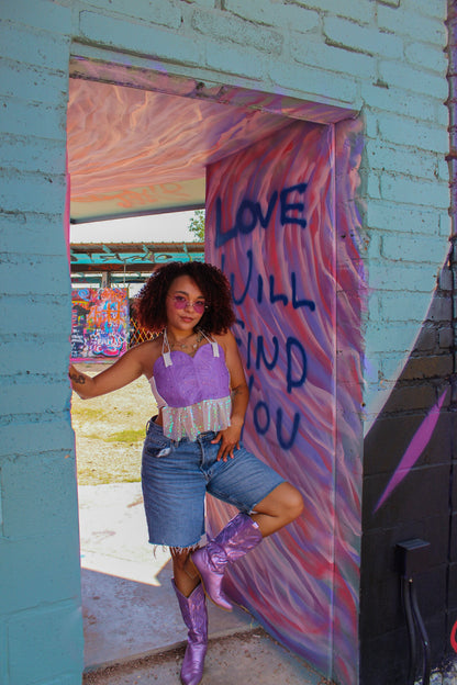 The Dolly One Panel Cowboy Boot Top