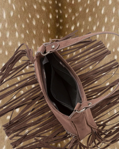 Brown Fringe Purse