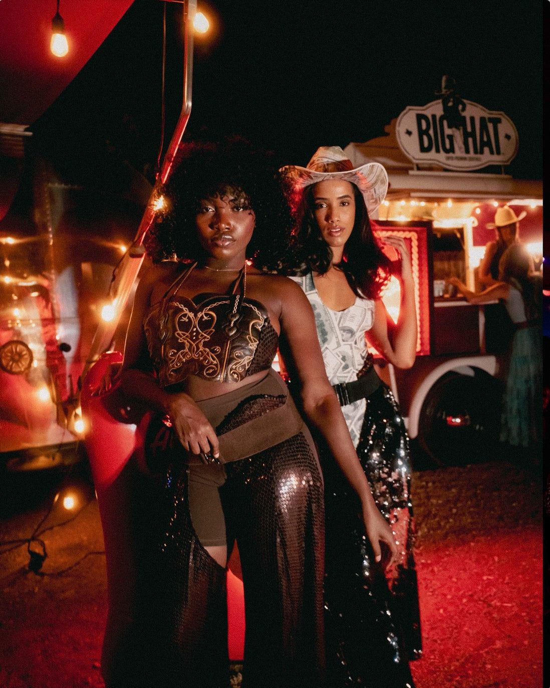 Brown Sequins Chaps