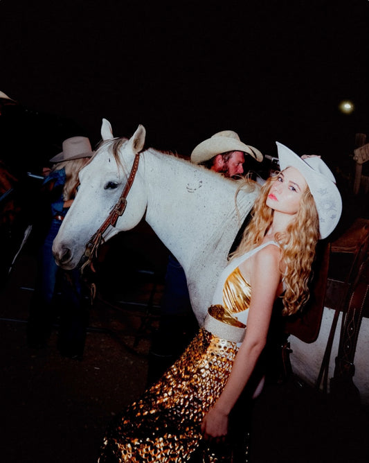 Moon and Stars Rhinestone Cowboy Hat