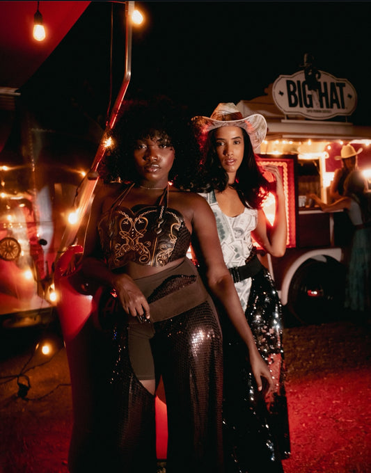 Black and Silver Sequins Chaps