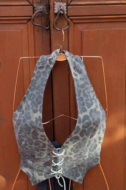Reversible Cheetah Vest