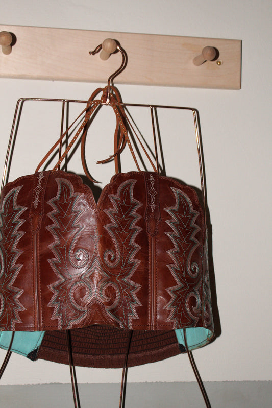 Brown Cowboy Boot Top (Curvy Fit)