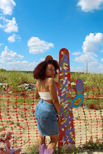 The Dolly One Panel Cowboy Boot Top