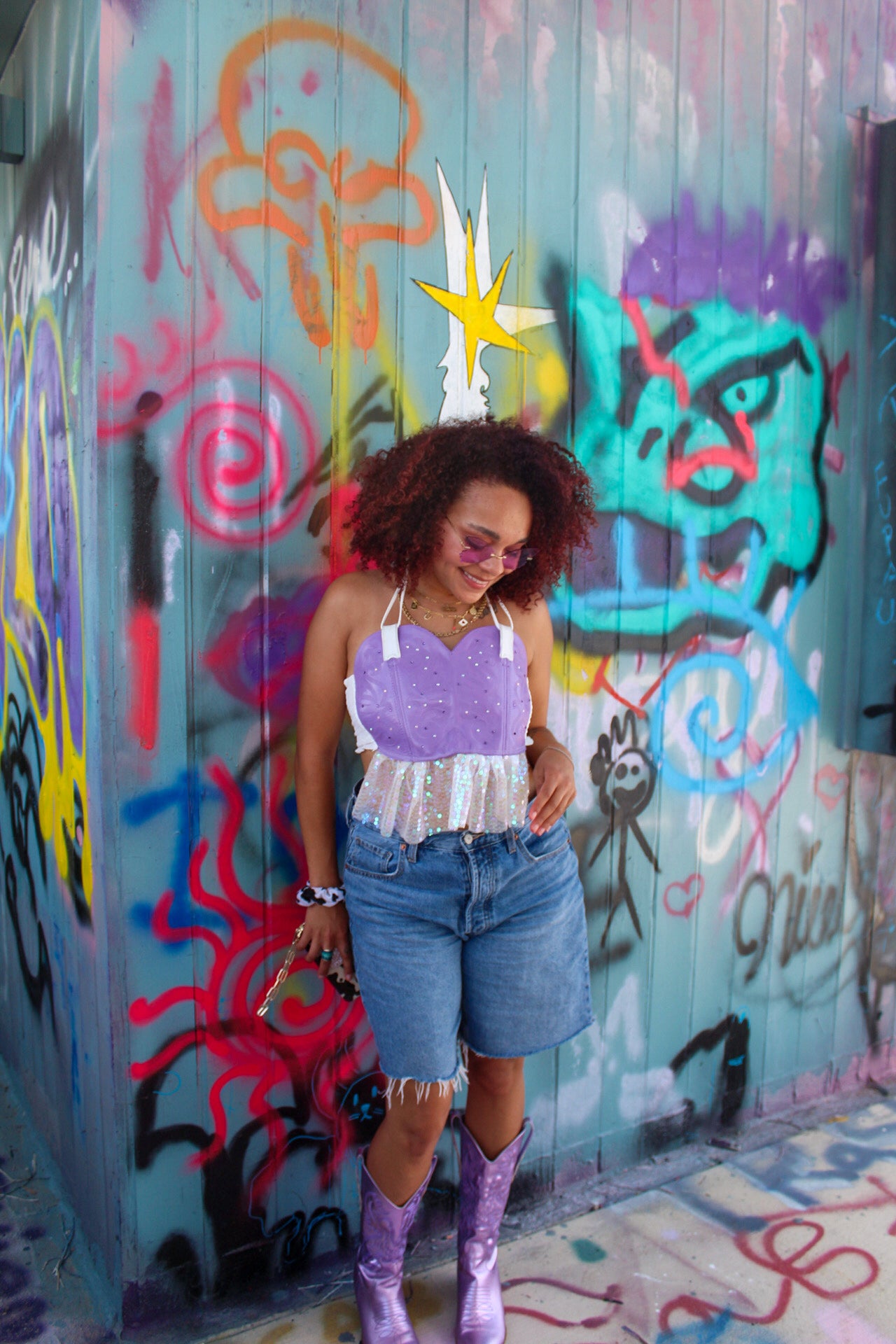 The Dolly One Panel Cowboy Boot Top