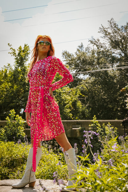 Pink Sparkle Bombshell Dress