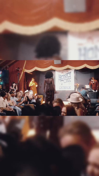 Brown Sequins Tie Cowboy Boot Top